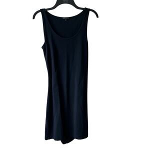 Theory Sheath Dress Bodycon Sleeveless Knit Open Back Black Womens 8 Event Party